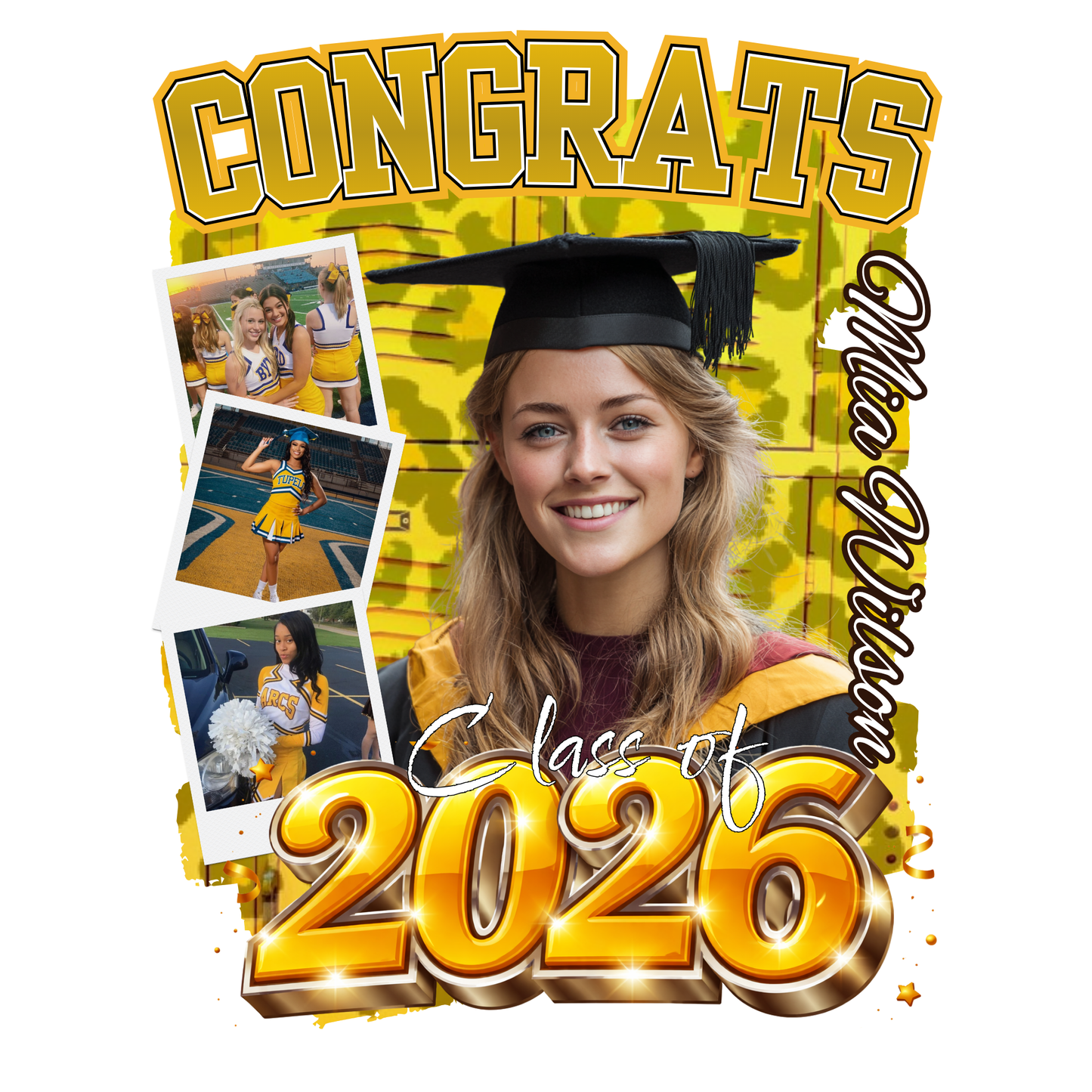 Graduation Hand Fan – Double-Sided