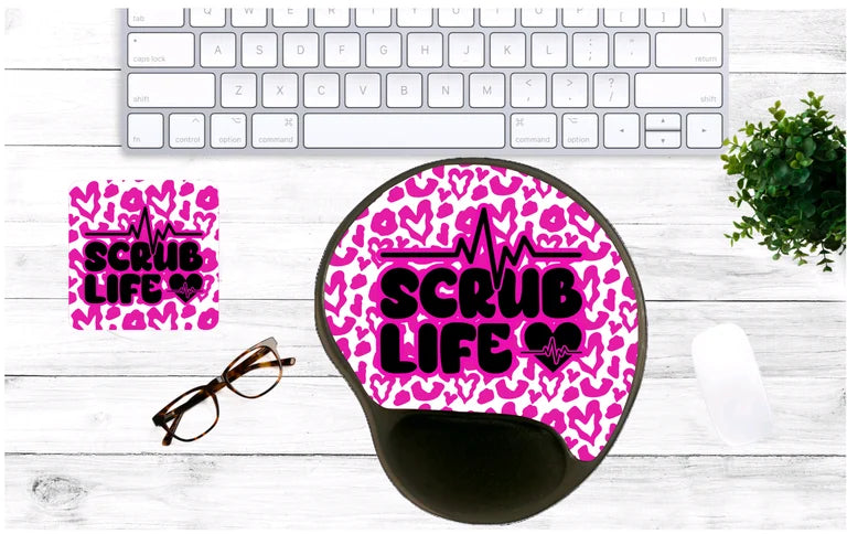 Scrub Life Mouse Pad & Coaster Set – Stylish, Durable & Customizable (3 Shape Options)