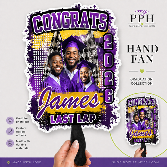 Graduation Hand Fan – Double-Sided