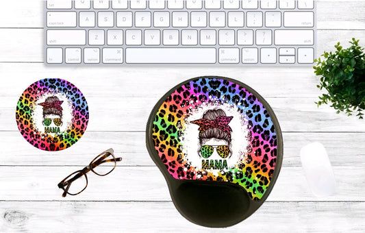 Mama Leopard Pad & Coaster Set – Stylish, Durable & Customizable (3 Shape Options)
