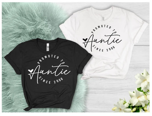 Promoted to Auntie (Cali) - Fun Tee